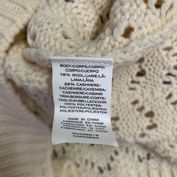 MARC JACOBS Size M Cream Gold Wool Cashmere Payettes Sweater - Picture 7 of 7